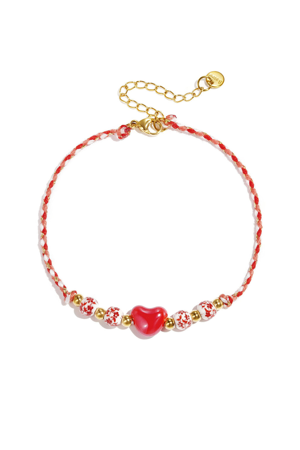 Charming Pink Heart Anklet for Summer