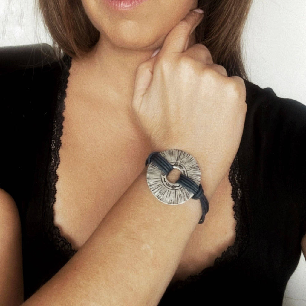 Etnia silver-blue/sea bracelet