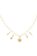 Elegant 14K Gold Plated Heart Necklace for Daily Wear