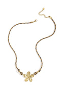 Elegant Coffee Brown Flower Pendant for Fall