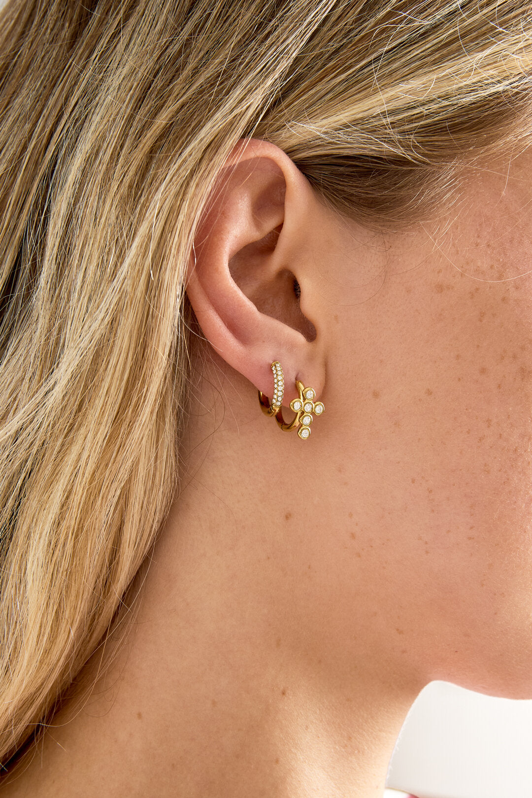 Stylish Rhinestone Hoop Earrings for Women
