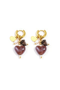 Charming Heart Loop Bead Earrings for Women