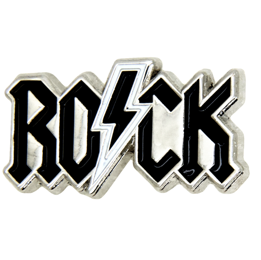 Rock pin silver