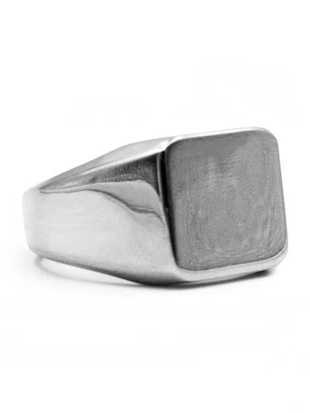 Zilverkleurige Zegel Ring