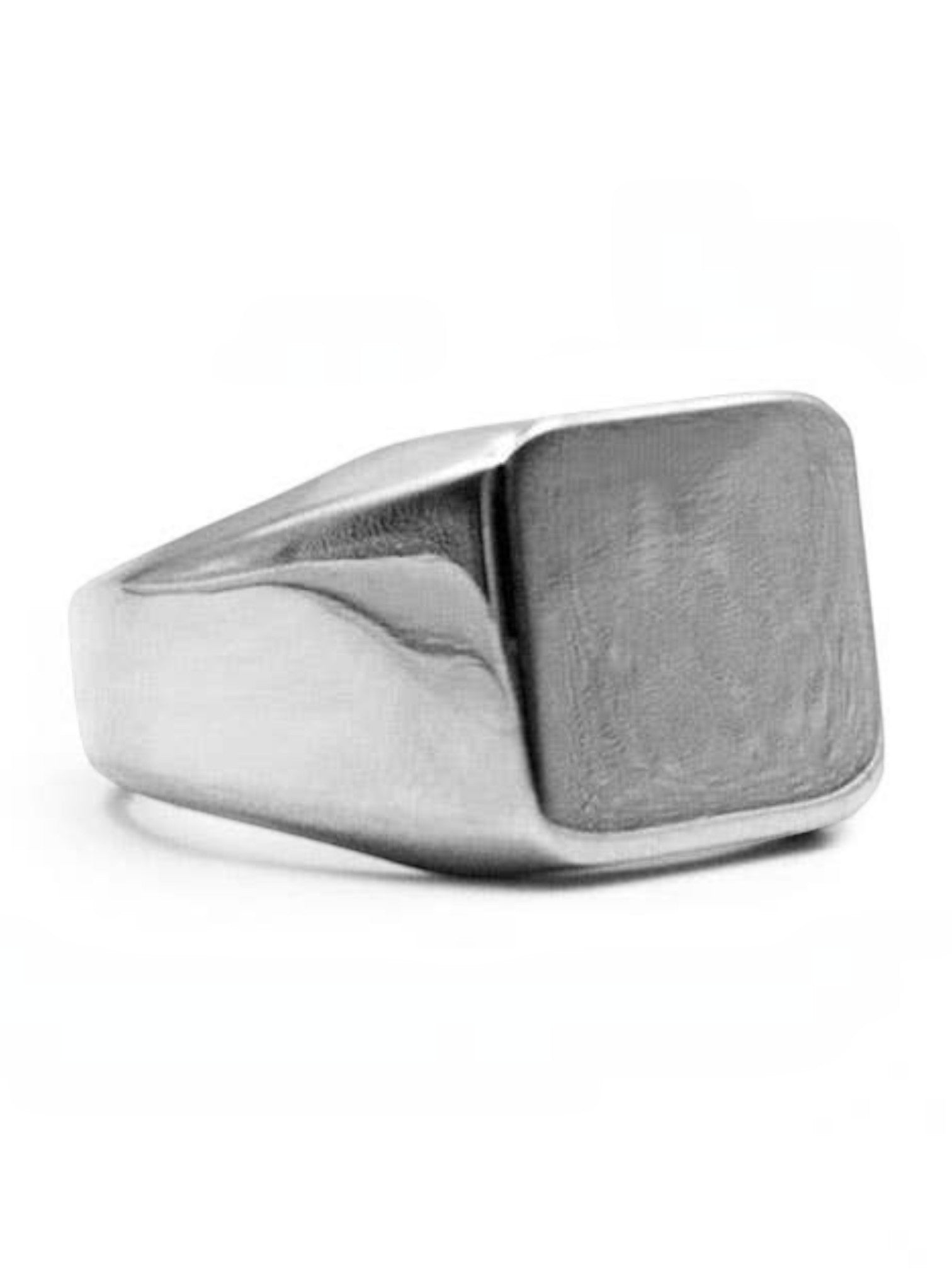 Zilverkleurige Zegel Ring