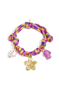Charming Purple Rope Charm Bracelet for Spring/Summer