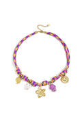 Elegant Purple Braided Necklace for Women - Spring/Summer Essential