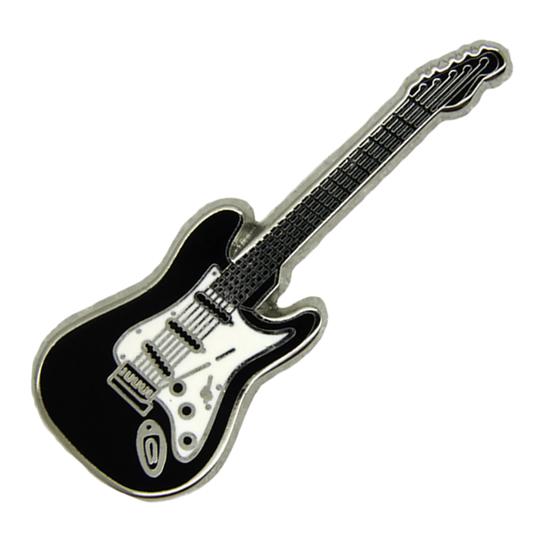 Guitar pin black white