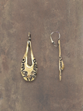 Teardrop gegraveerde oorbellen Goud