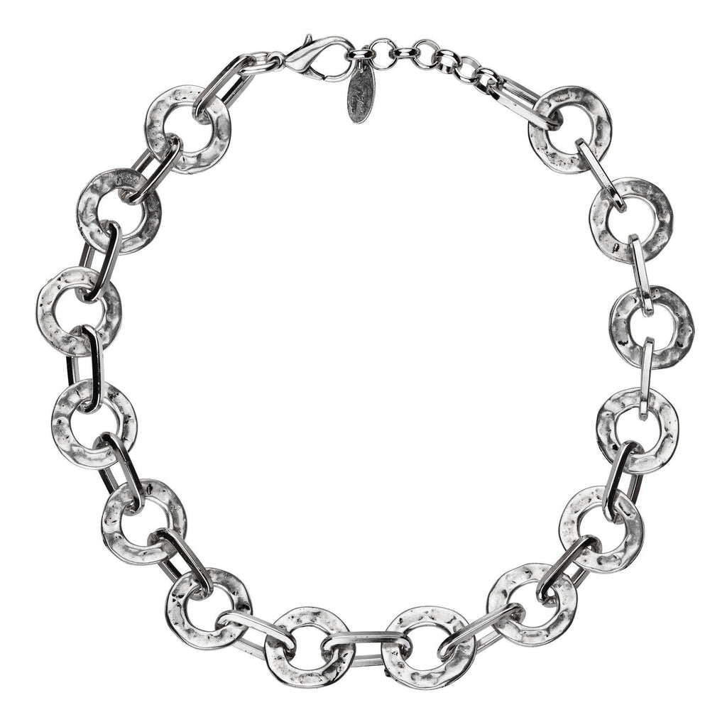 Silver plated choker rings full length 40cm