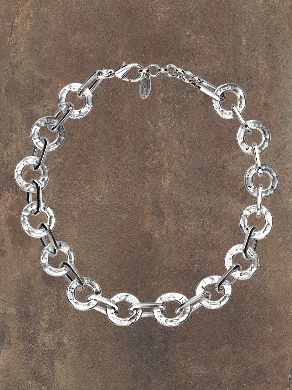 Silver plated choker rings full length 40cm