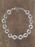 Silver plated choker rings full length 40cm
