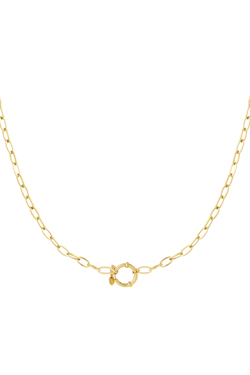 Elegant Gold Stainless Steel Chain Necklace for Everyday Wear