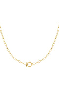Elegant Gold Stainless Steel Chain Necklace for Everyday Wear