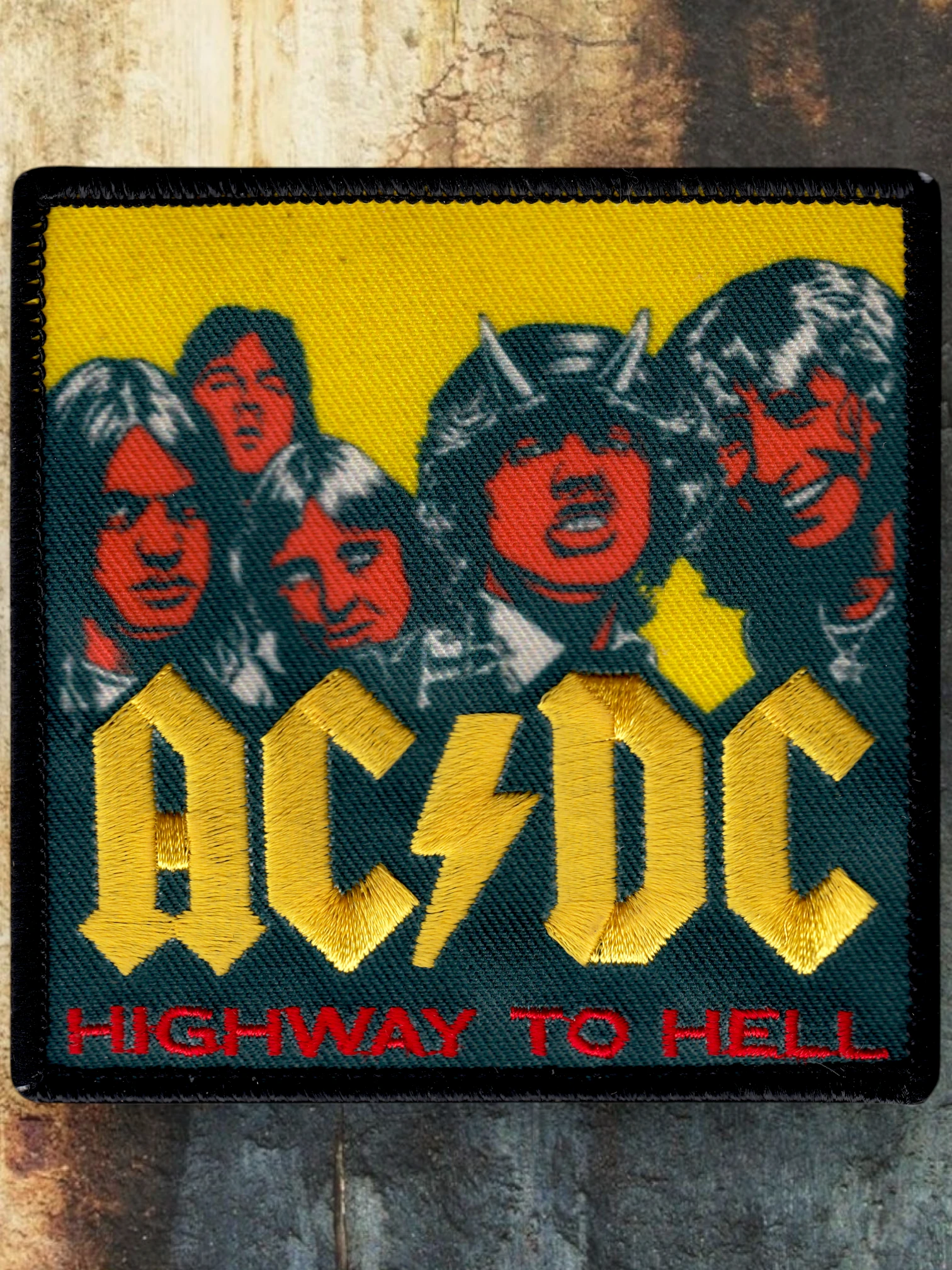Vintage AC/DC Patch - "Highway To Hell" Cover Art Inspired
