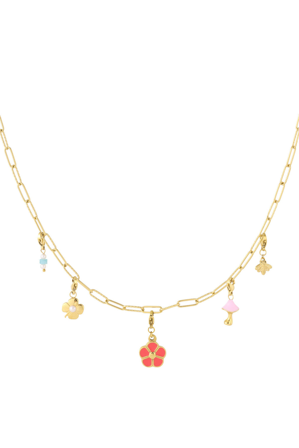 Elegant 14K Gold Plated Flower Pendant Necklace