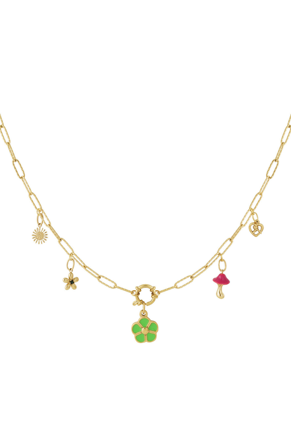 Elegant 14K Gold Plated Flower Pendant Necklace for Women