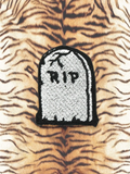 RIP Tombstone pequeño parche bordado para planchar en negro y gris
