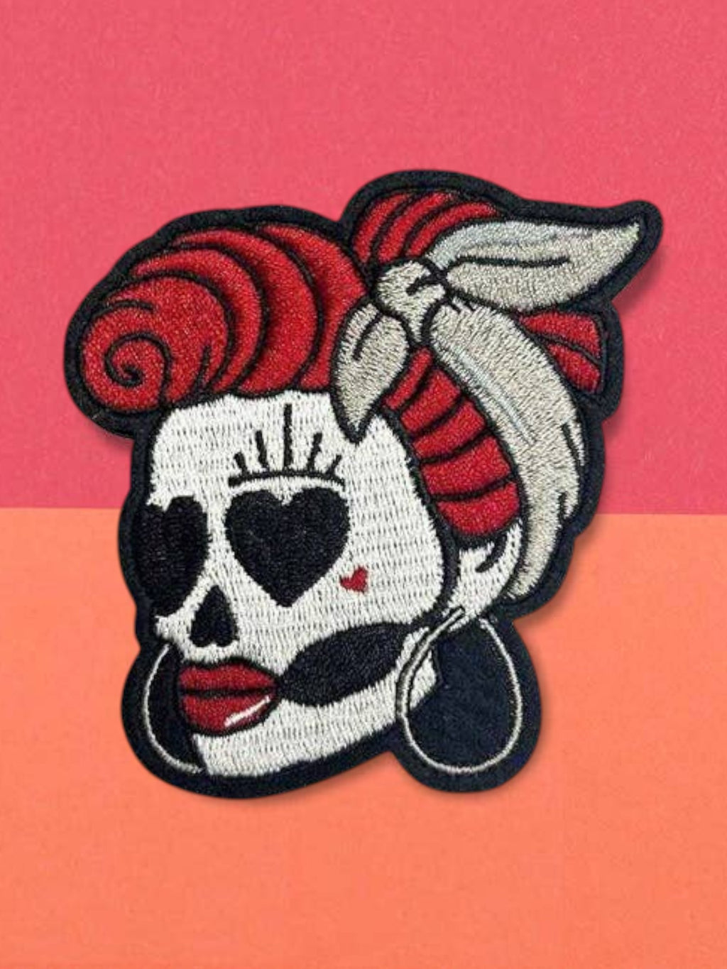 Parche rojo “Skull Poulette”