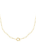 Elegant Gold Color Stainless Steel Chain Necklace