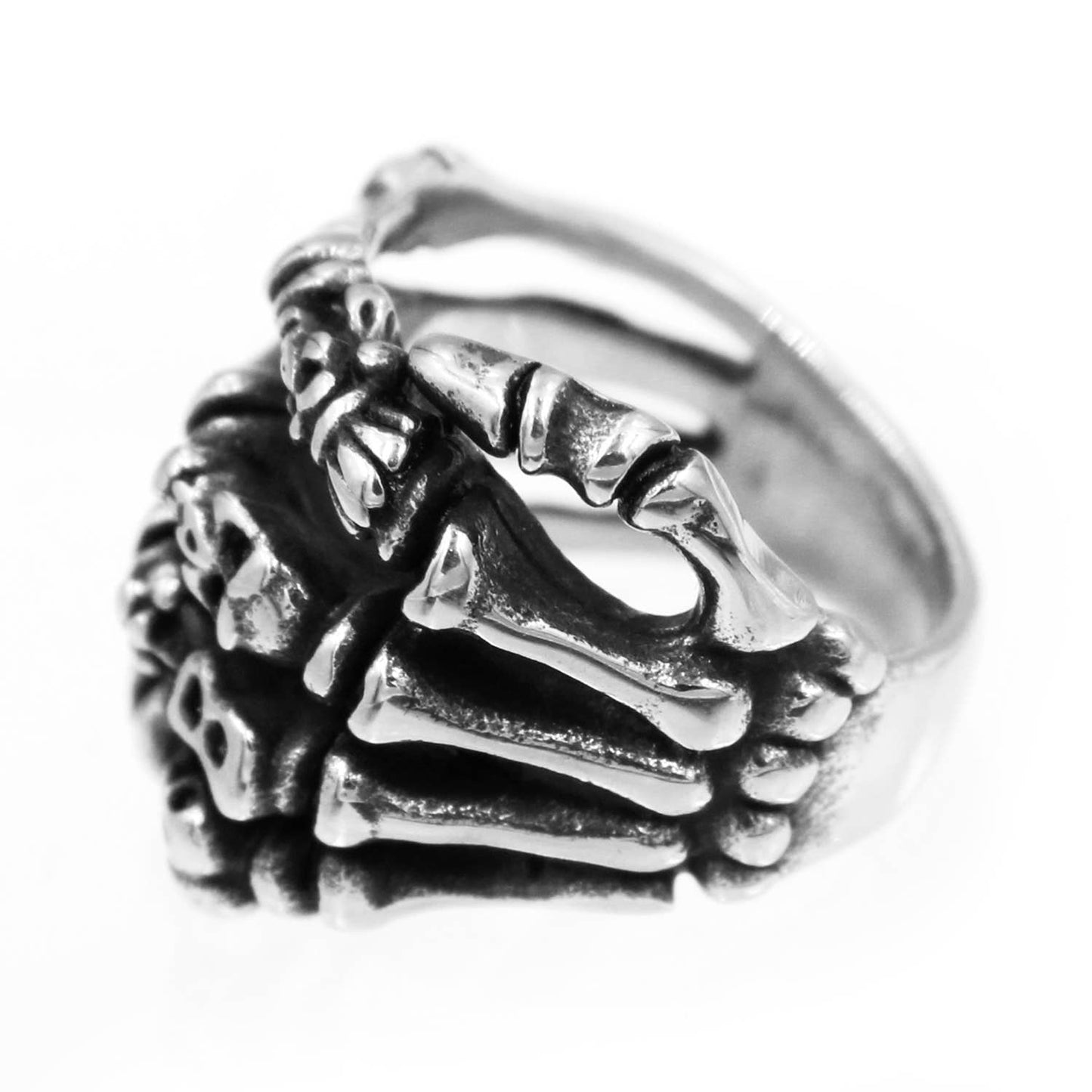 Anillo de mano de calavera