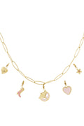 Elegant 14K Gold Plated Flower Heart Necklace