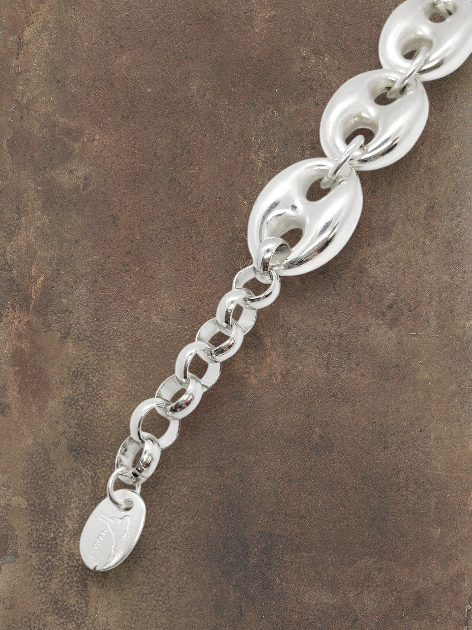 Calabrote 3D silver plated bracelet
