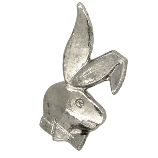 Playboy bunny pin silver