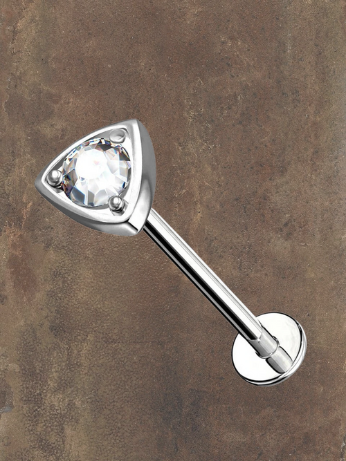 Crystal Labret Piercing