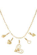 Elegant 14K Gold Plated Heart Pendant Necklace