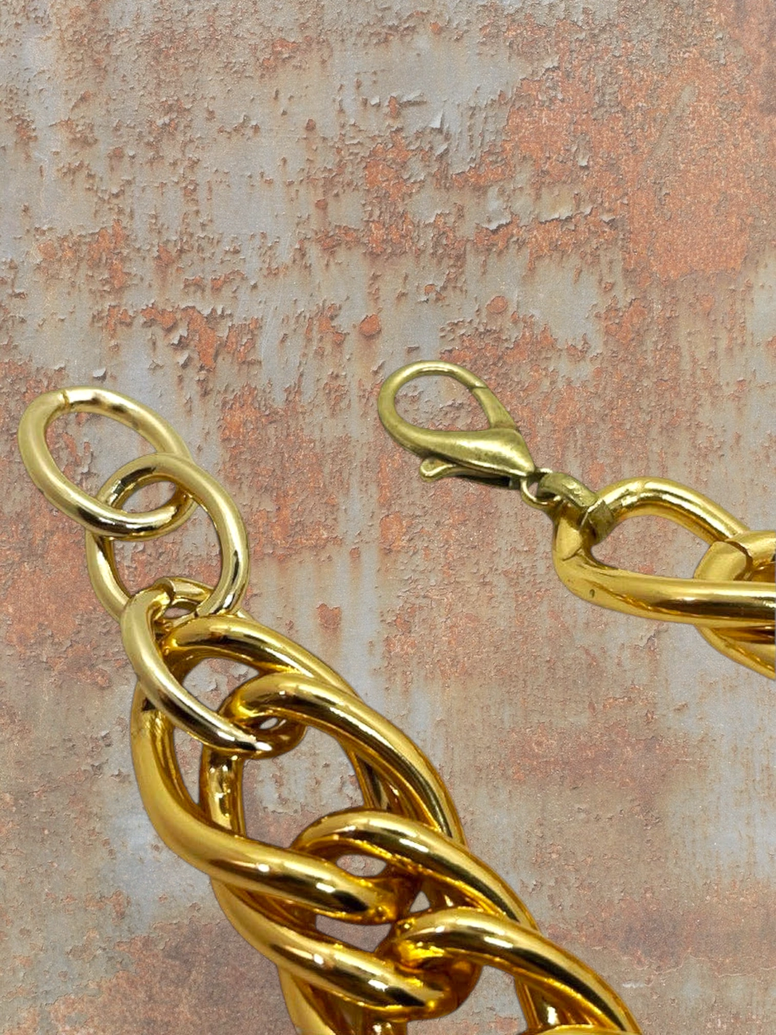 Double link bracelet gold