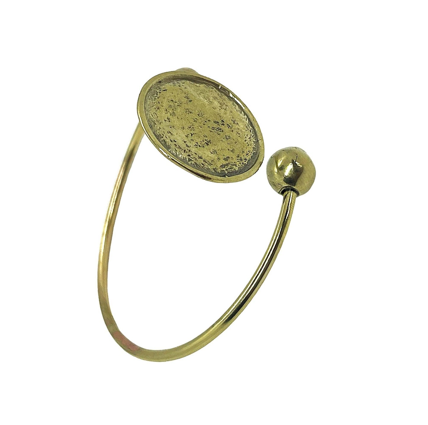 Moon gold adjustable bracelet in brass and zamak