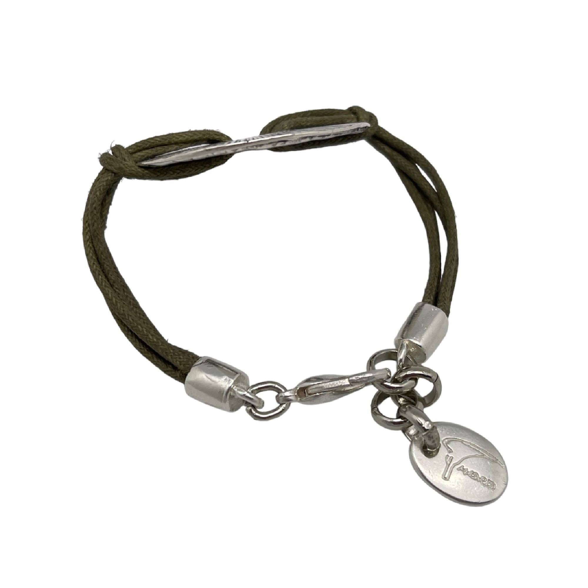 Etnia silver-khaki bracelet
