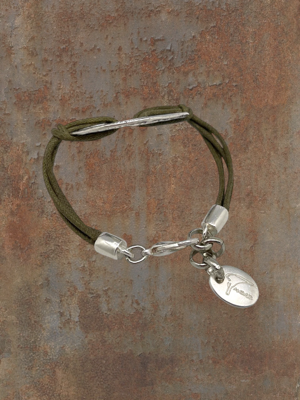 Etnia silver-khaki bracelet