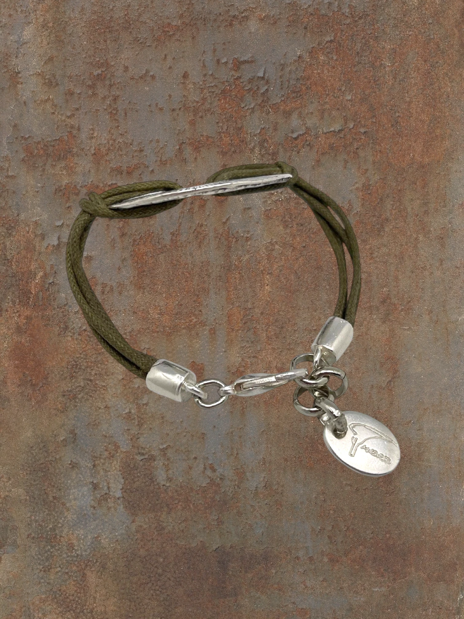 Etnia silver-khaki bracelet