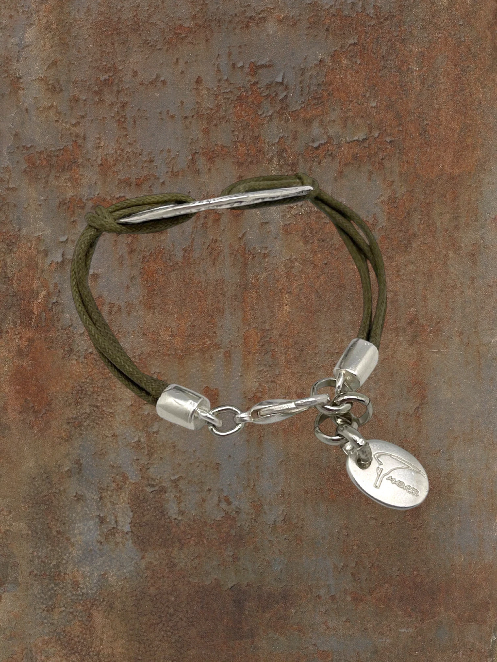 Pulsera Etnia plateado-caqui