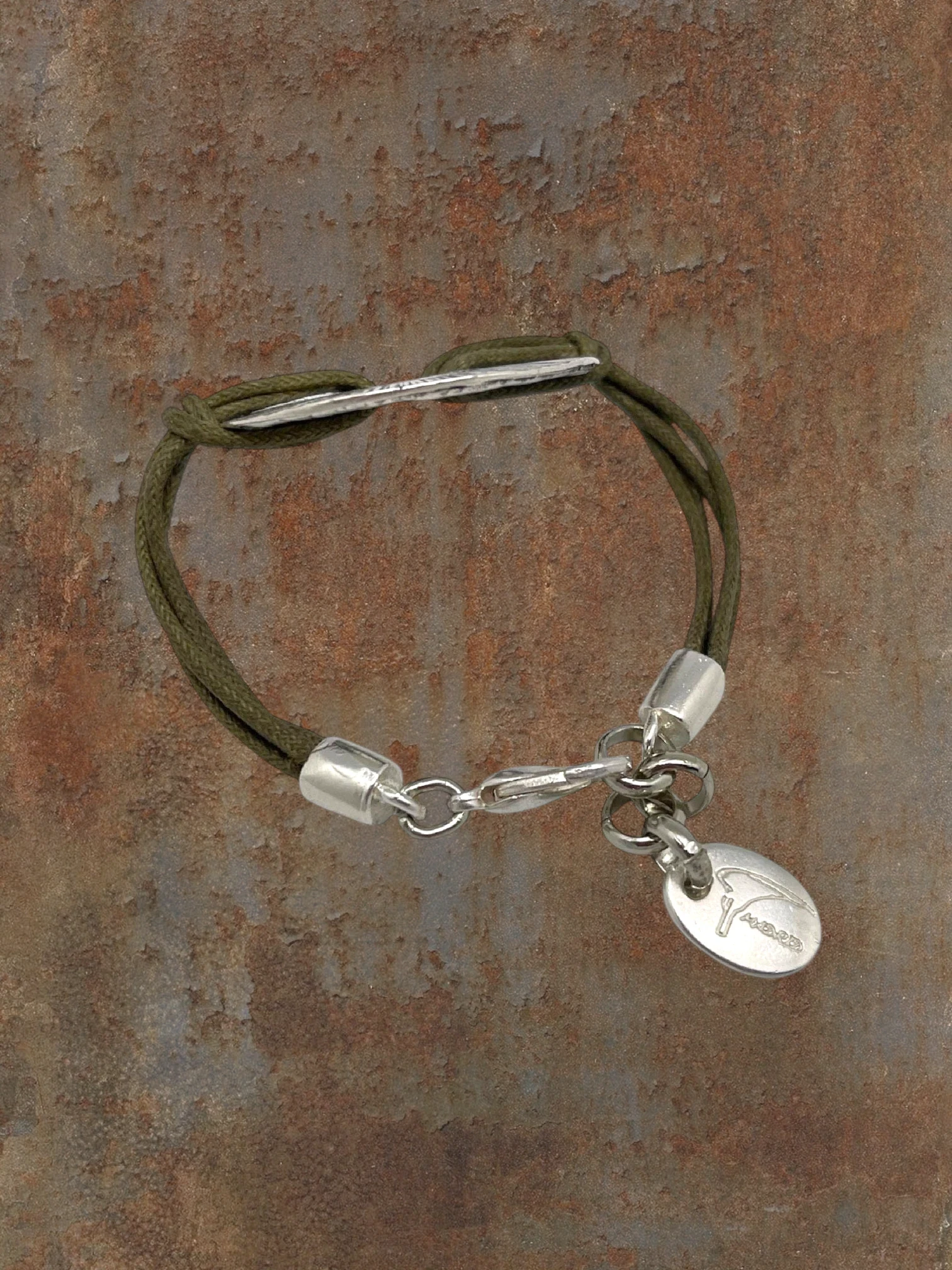 Pulsera Etnia plateado-caqui