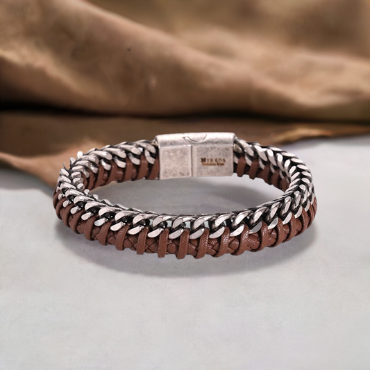 Bruinen Leren Armband