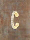 WILDSIDE gold ear cuff with clear stones, no piercing needed, timeless statement jewelry.