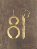 WILDSIDE gold-plated zamak figure 8 earrings with clip fastening, approx. 5.5 cm long. Made in Spain.