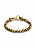 WILDSIDE Guess gold stainless steel chain bracelet with a lobster clasp closure and polished finish.
