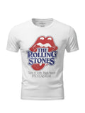 WILDSIDE white unisex Rolling Stones High Noon JFK Stadium graphic t-shirt in soft-style cotton with crew neck.