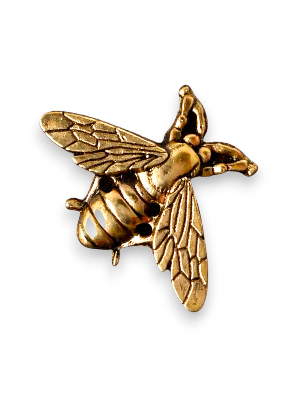 WILDSIDE rose gold bee pin with detailed wings and body, perfect for jackets and accessories.