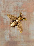 WILDSIDE rose gold bee pin with detailed wings and body, perfect for jackets.