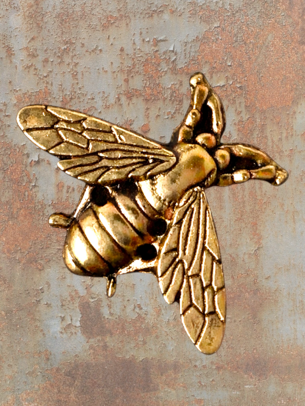 WILDSIDE rose gold bee pin with detailed wings and body, perfect for jackets and accessories.