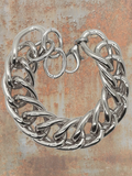 WILDSIDE "Ruby" silver-plated aluminum double link bracelet with carabiner closure and extension chain.