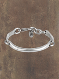 WILDSIDE silver plated zamak link bracelet with lobster clasp, 18cm length, made in Spain.