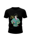 WILDSIDE The Cure Beach Party Tour 86 black cotton t-shirt with graphic print on front and crew neck