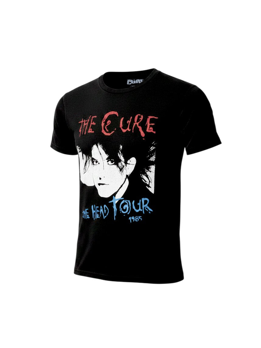 WILDSIDE The Cure black crew neck t-shirt featuring The Head Tour 85 graphic print on soft combed cotton