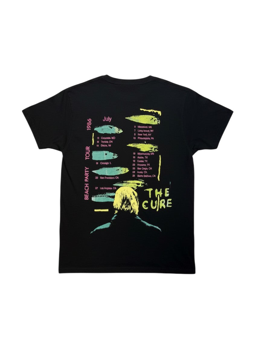 WILDSIDE The Cure Beach Party Tour 86 black cotton t-shirt with graphic print on the back